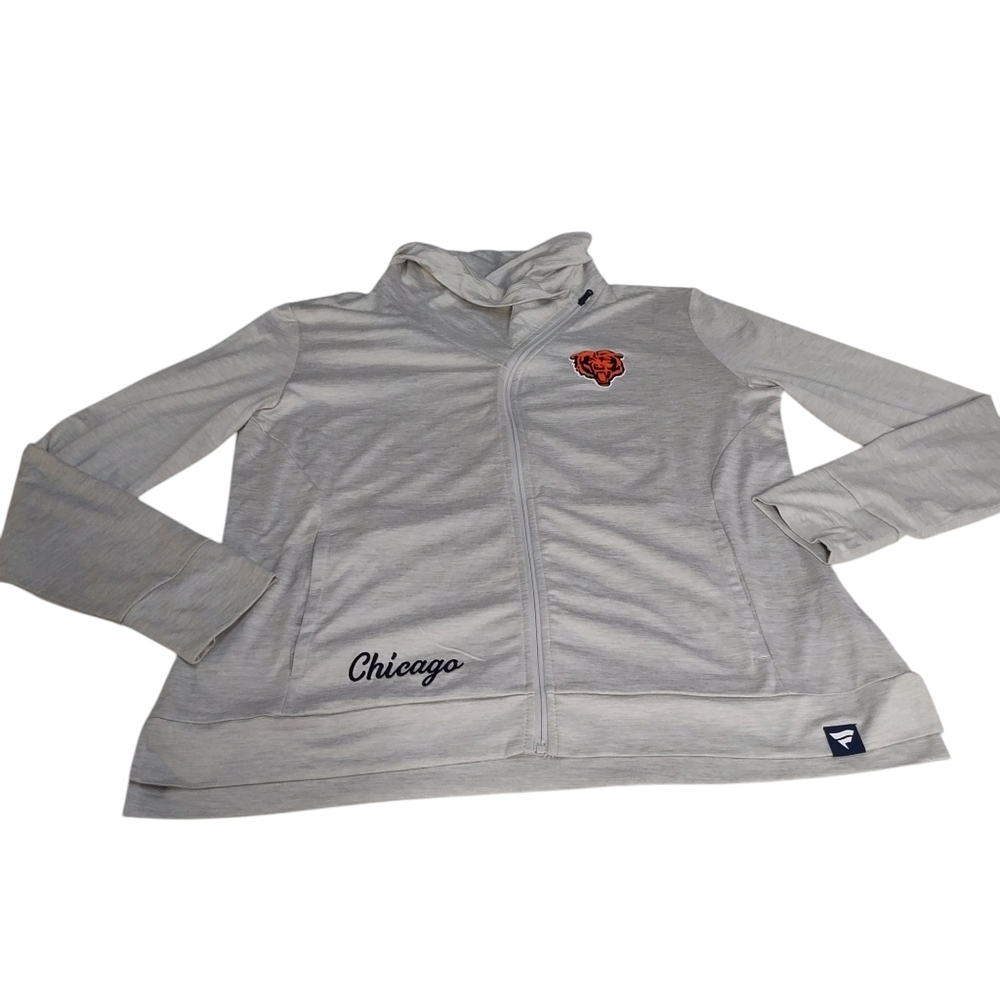 Fanatics Cream Chicago Bears Cowl Neck Full-Zip Women's Jacket Size Large NWOT - Picture 7 of 10